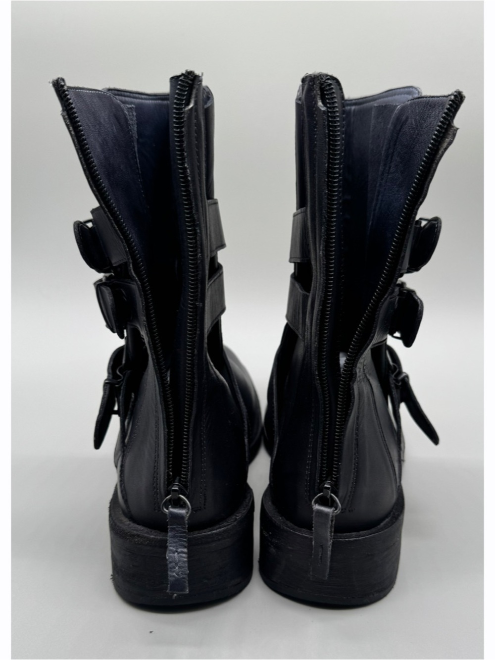 Free People Sunbelt Santa Fe Leather Moto Boots Size 41 - Picture 10 of 13